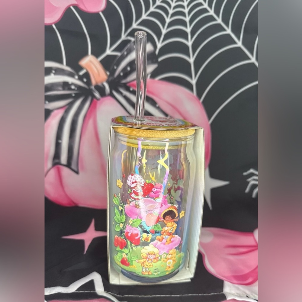 Strawberry shortcake and Care Bear Glass tumbler